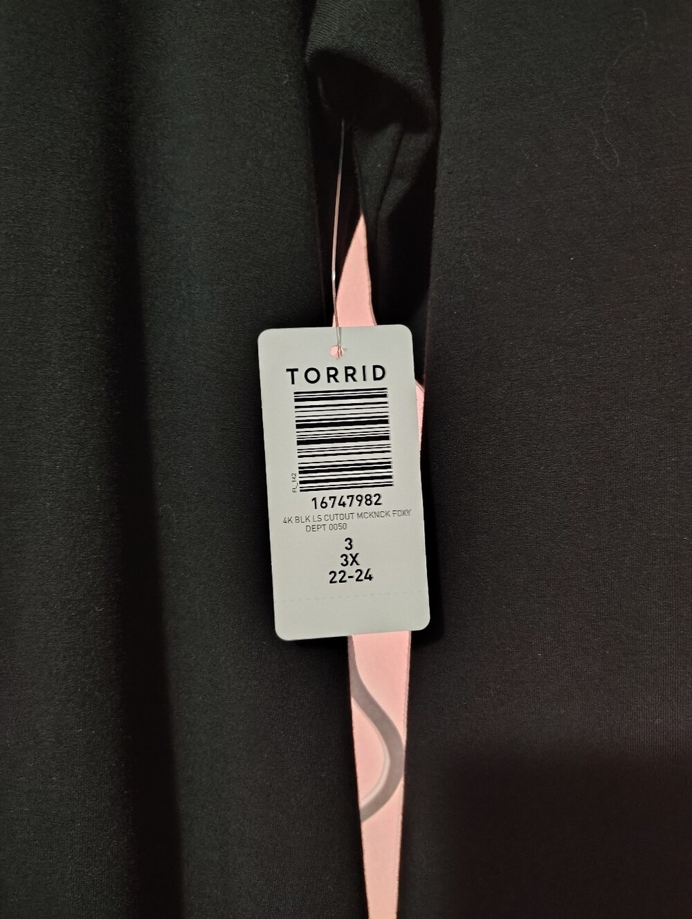 NWT Torrid Black Slash-Neck Mock Neck - Torrid Size 3 - Picture 4 of 6